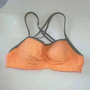 VSX Sport- Orange gray pink mesh sports Bra sz 34B